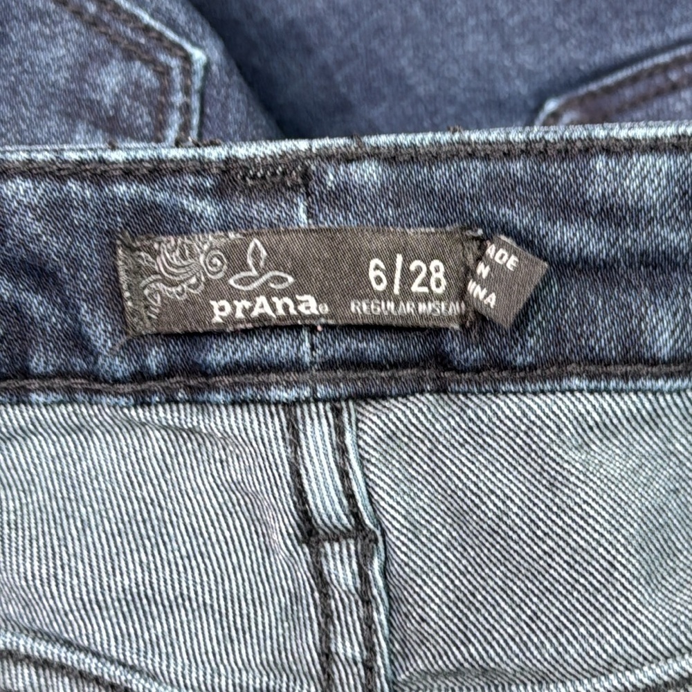 Prana 1961821 Sienna Organic Cotton Dark Wash Denim Jeans Size 6/28 - Picture 9 of 11